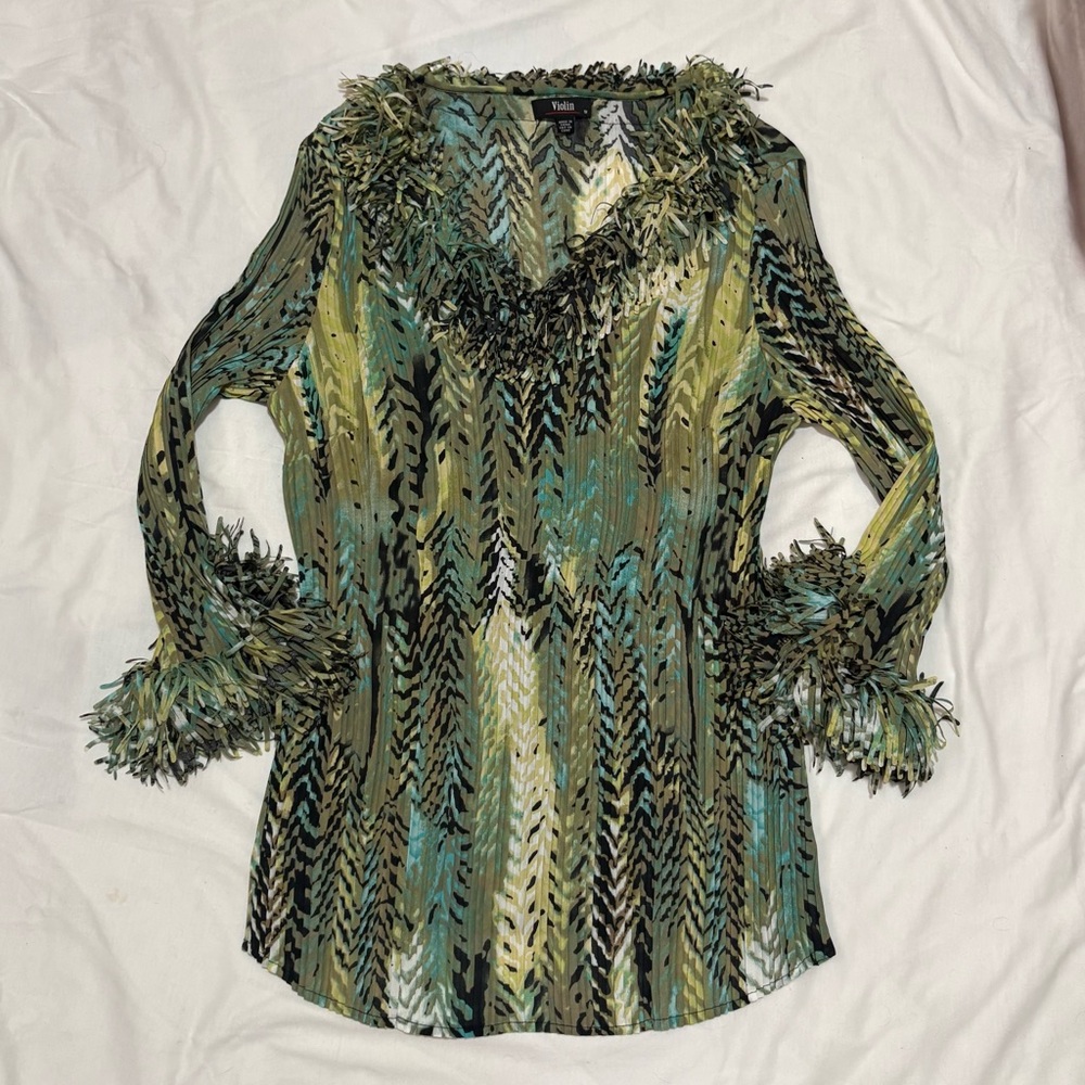 Funky Green Blouse